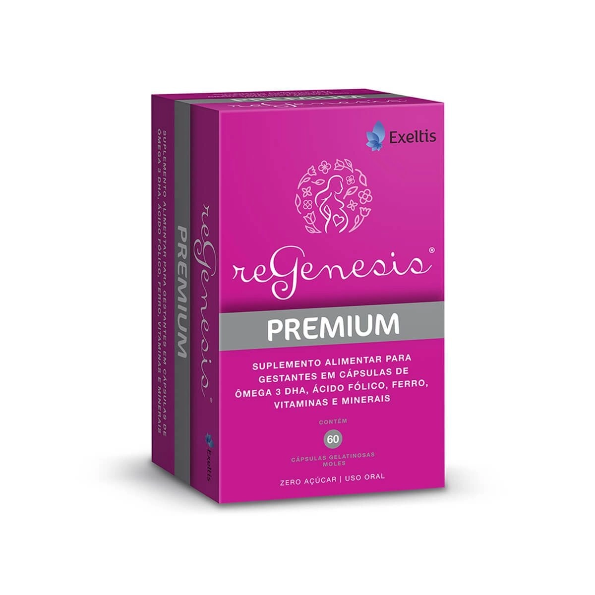 Polivitamínico Regenesis Premium Gestantes Com 120 Cápsulas Exeltis