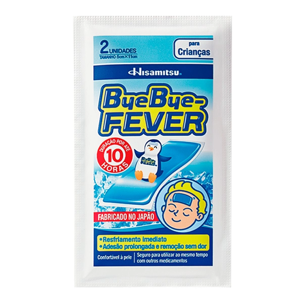 Adesivo Para Alívio da Febre Bye Bye Fever Crianças 2 Unidades Hisamitsu