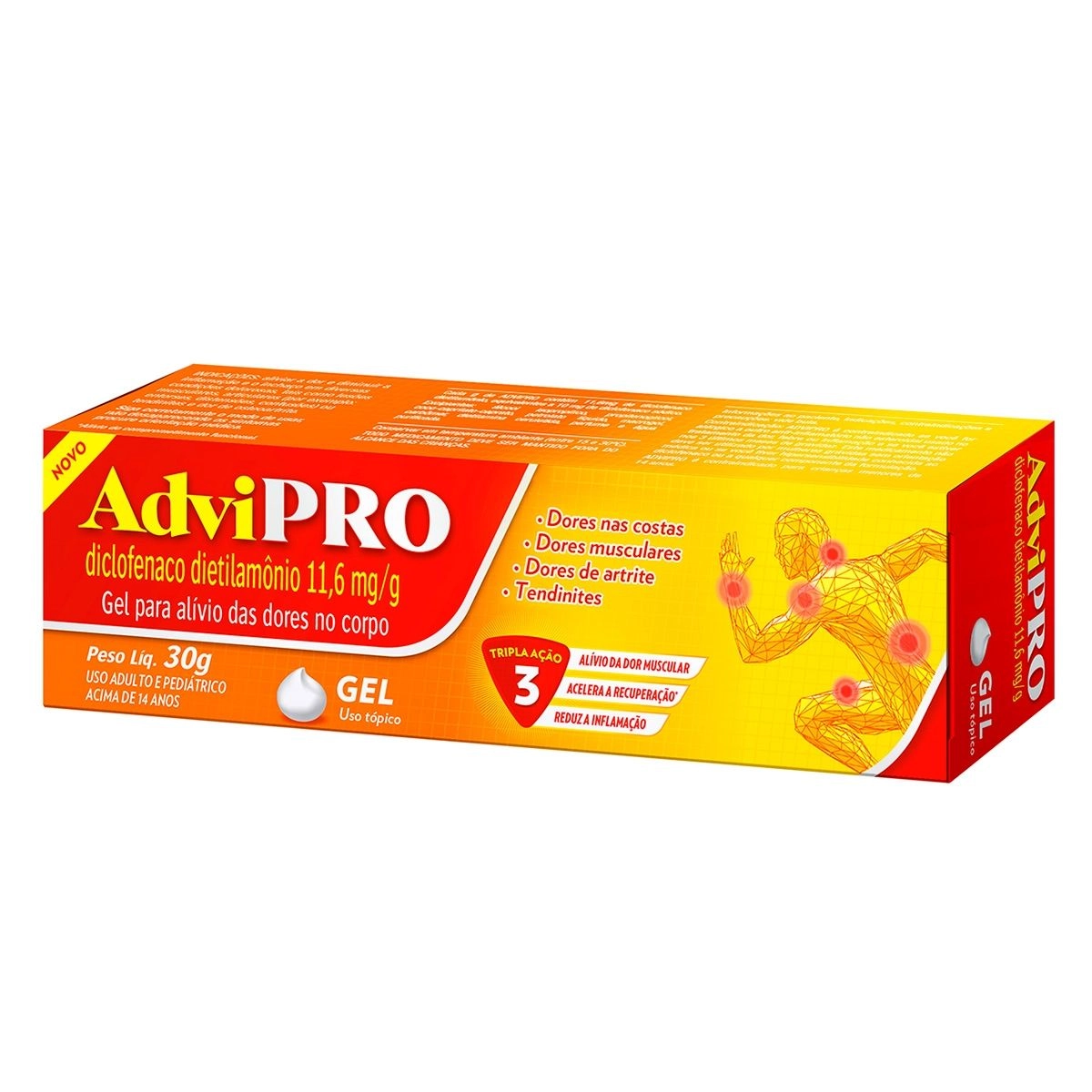 AdviPRO Diclofenaco Dietilamônio 11,6mg/g Gel 30g Gsk