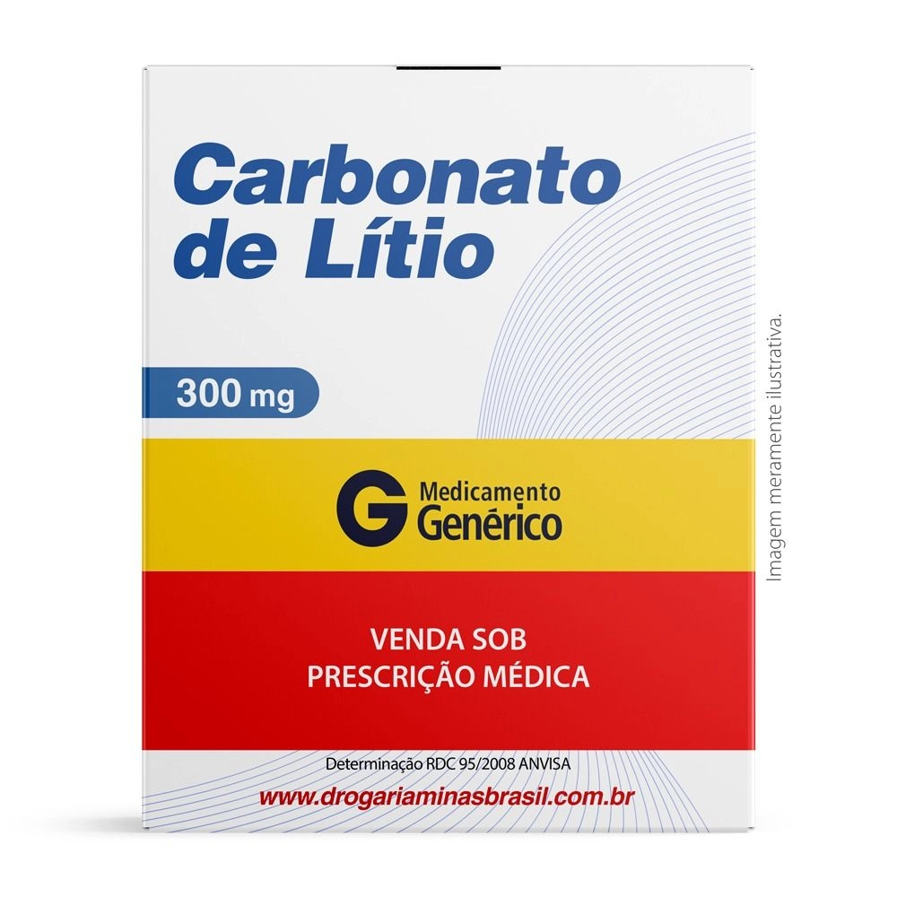 Carbonato de Lítio 300mg Com 60 Comprimidos Genérico Eurofarma