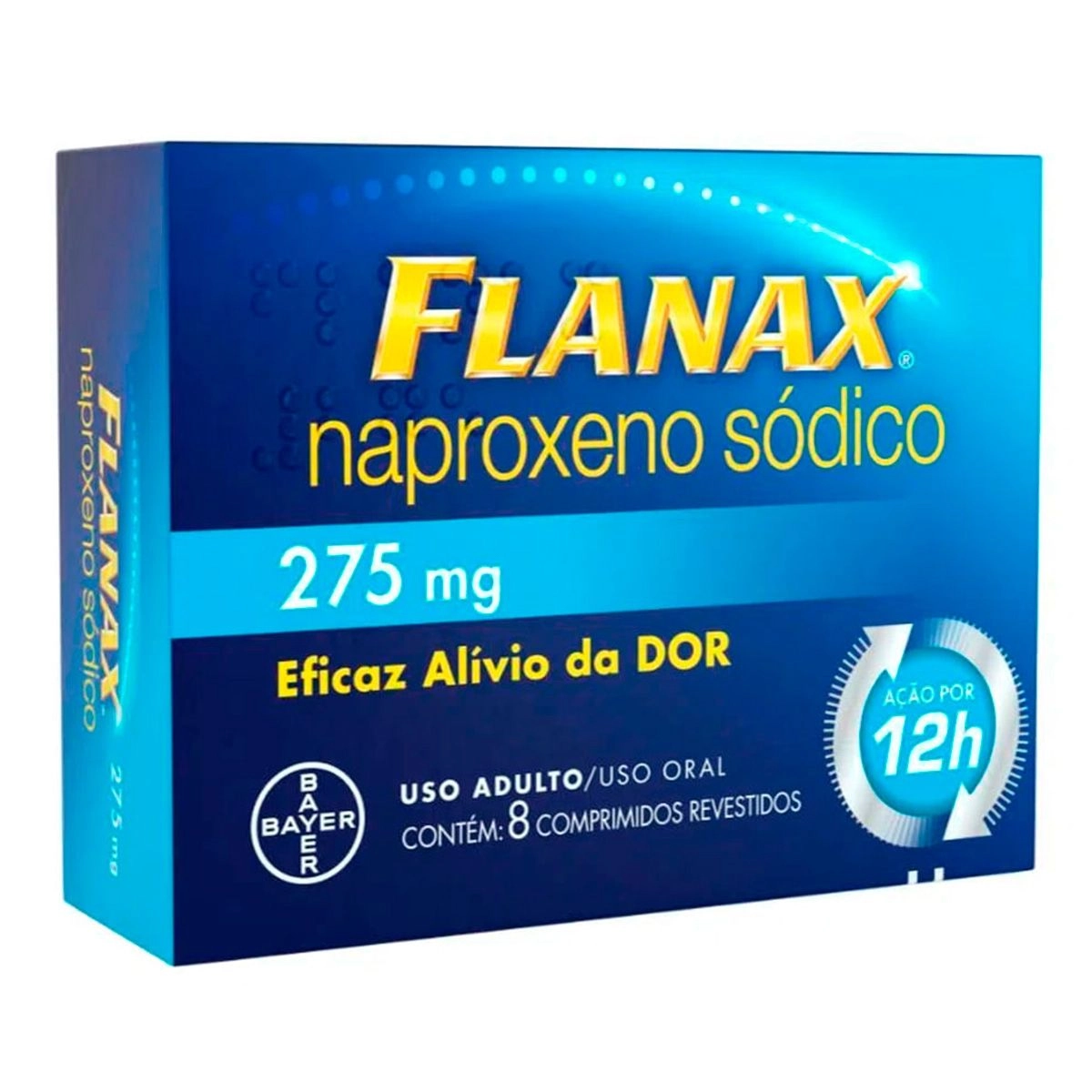 Analgésico Flanax 275mg Com 08 Comprimidos Bayer