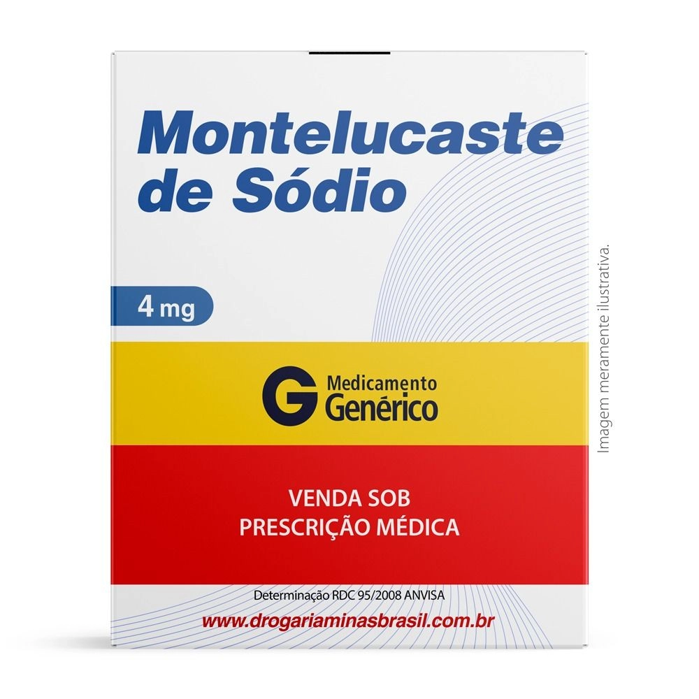 Montelucaste De Sódio 4mg Com 30 Comprimidos Genérico Geolab