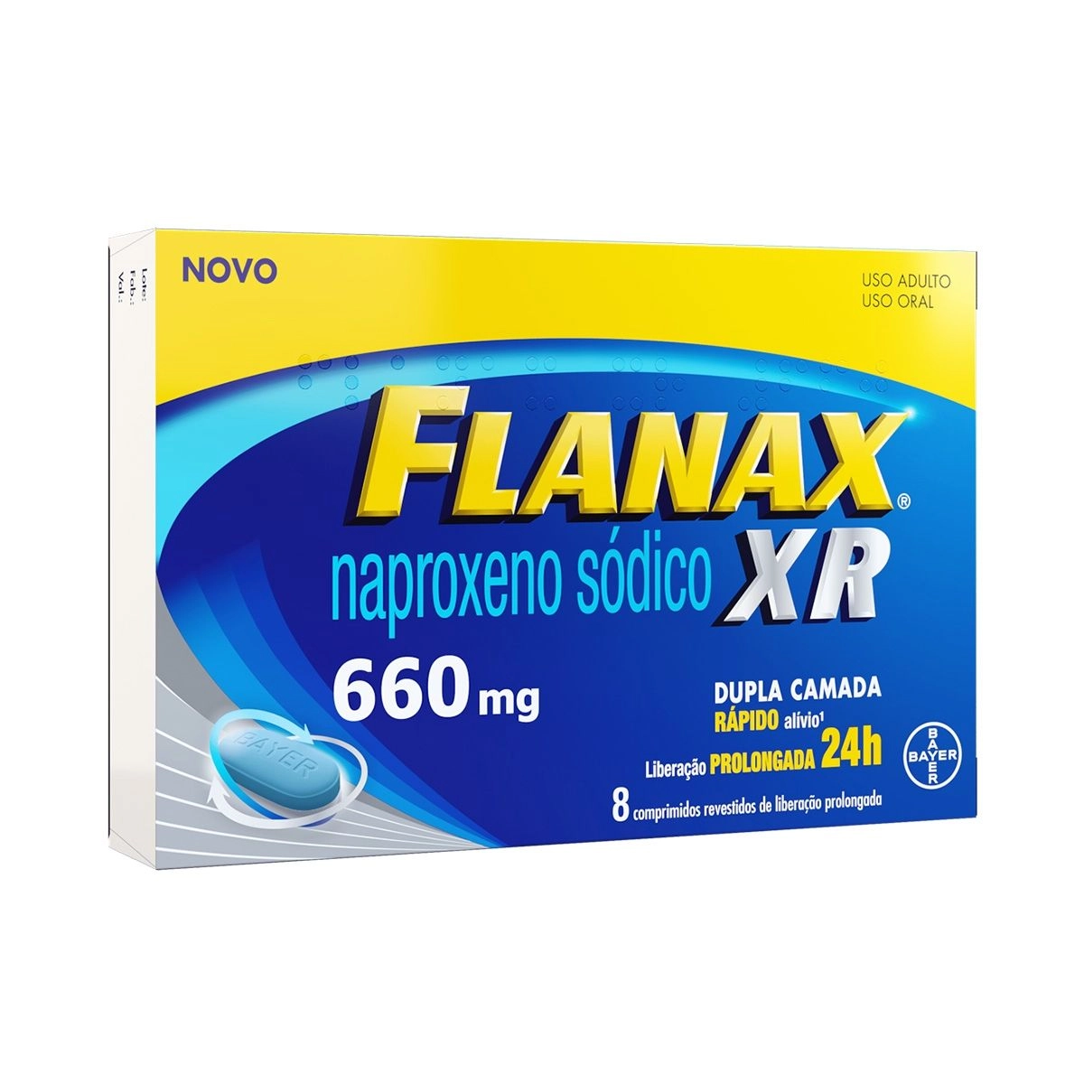 Analgésico Flanax Xr 660mg Com 8 Comprimidos Bayer