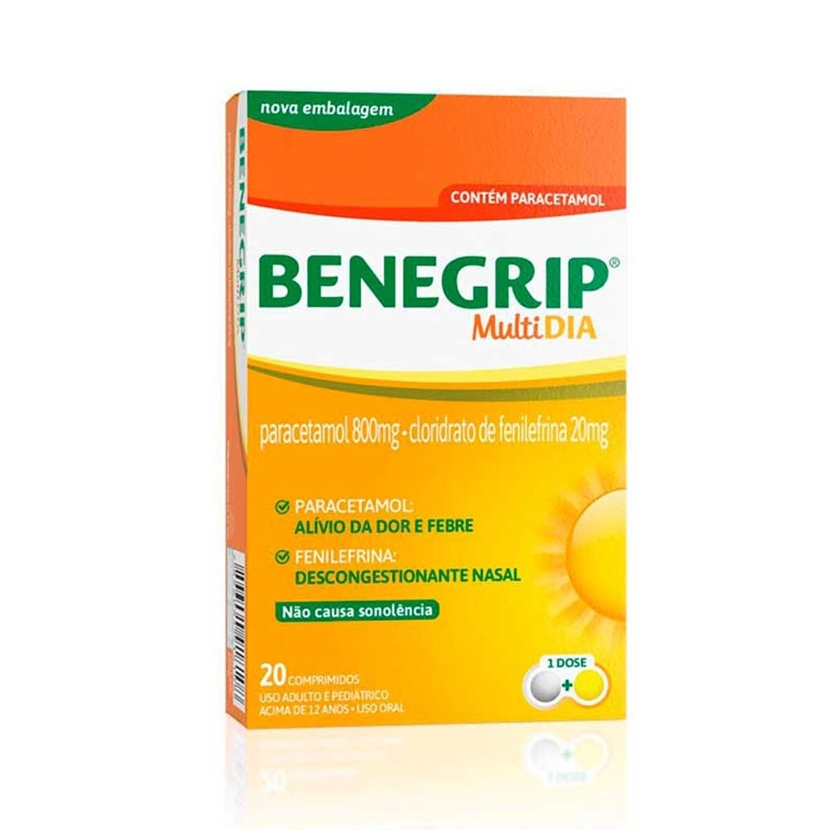 Benegrip Multi Dia Com 12 comprimidos Hypera