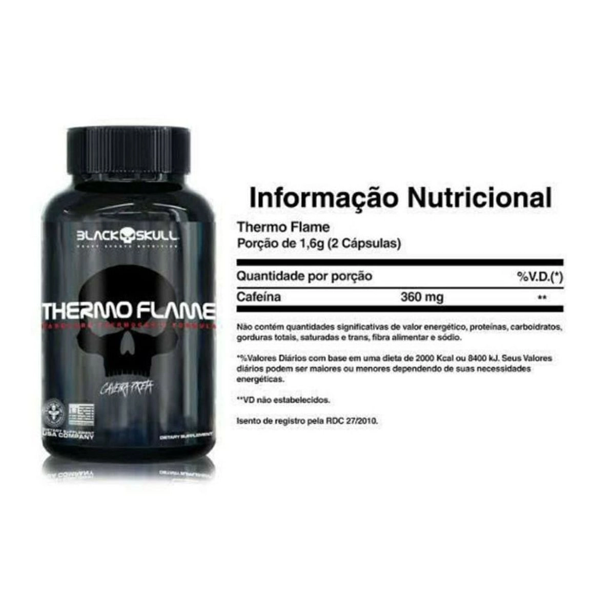 Termogênico Thermo Flame 120 Tabletes Black Skull