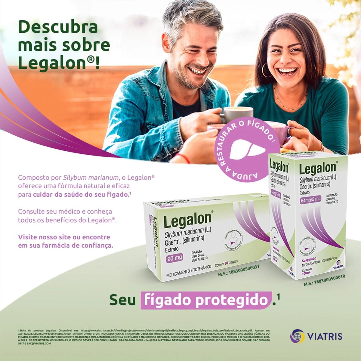 Legalon Silimarina 64mg/5ml Suspensão Oral 100ml Mylan