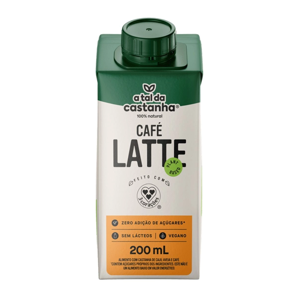 Bebida Café Latte A Tal da Castanha e 3 Corações 200ml - Drogaria