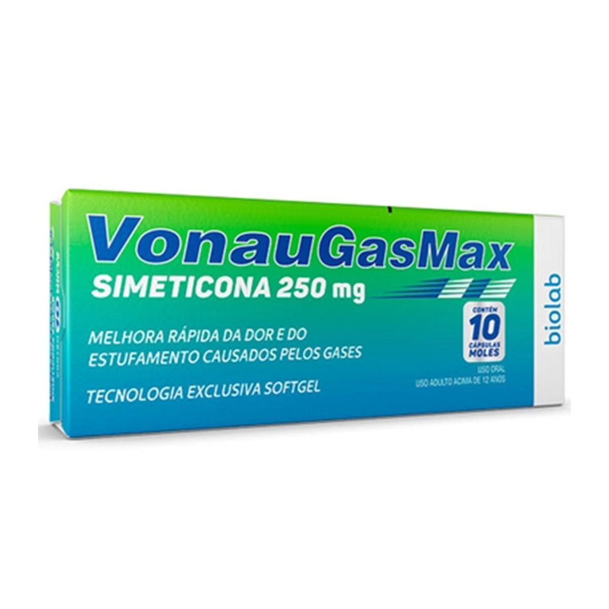 VonauGasMax 250mg Com 10 Cápsulas Moles Biolab