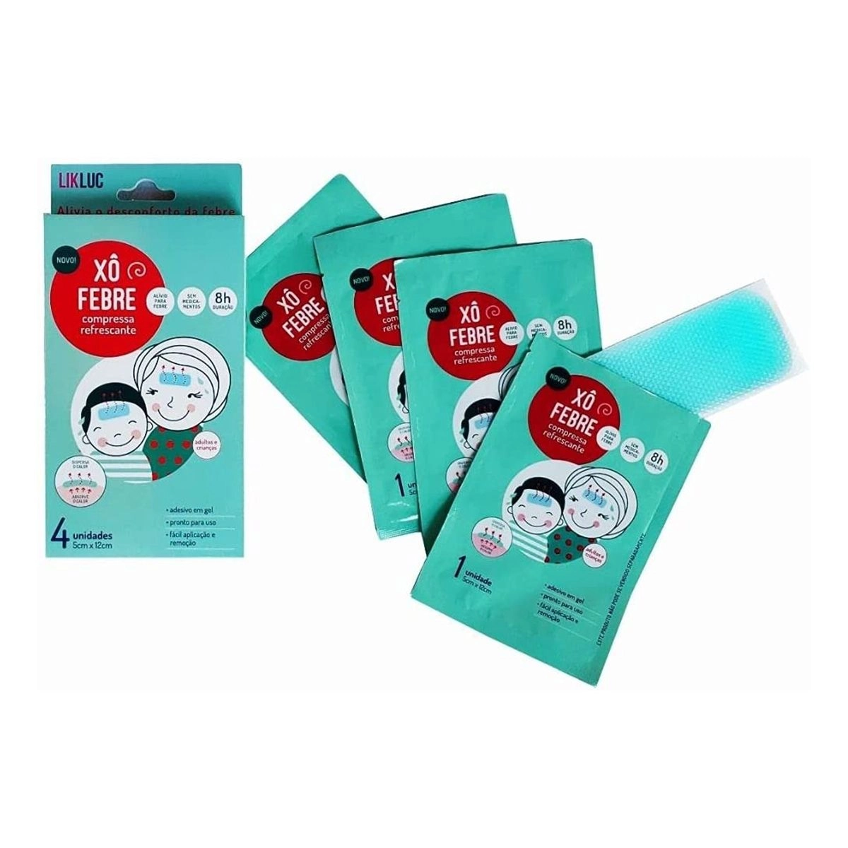 Xô Febre Compressas Refrescantes Para Alivio Da Febre Likluc