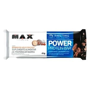 Power Protein Bar Avelã Com Coco Com 41G Max Titanium