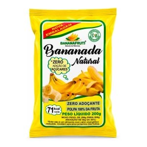 Bananada Natural Com 8 Unidades de 25g Cada Bananafruti