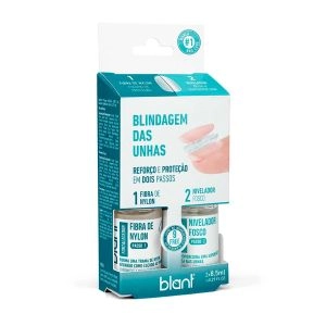 Kit Blindagem Das Unhas Fibra De Nylon e Nivelador Fosco 8,5ml Cada Blant
