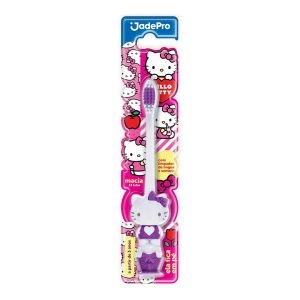 Escova Dental Infantil Hello Kitty 3d Macia Ventosa Jadefrog