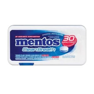 Pastilha Mentos ClearBreath Peppermint Com 30 Unidades