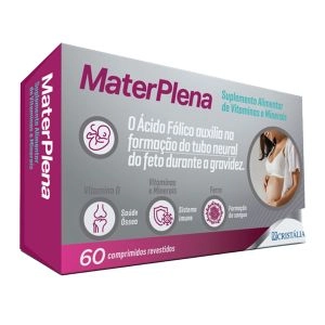 Materplena Suplemento Alimentar De Vitaminas E Minerais Para Gestantes Com 60 Comprimidos Cristália