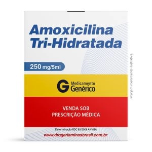 Amoxicilina Tri-Hidratada 250mg/5ml Pó Para Suspensão Oral 150ml Com 1 copo dosador Genérico Eurofarma