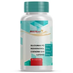 Composto Antioxidante SiliciuMax + Coenzima Q10 + Luteína + Resveratrol 60 Cápsulas