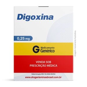 Digoxina 0,25mg Com 30 Comprimidos Genérico Pharlab