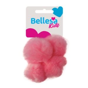Elástico Para Cabelo Kids Pom Pom Com 2 Unidades Bellesa
