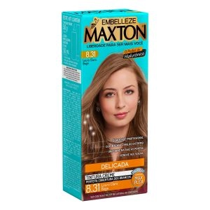 Tintura Creme Maxton Louro Claro Bege 8.31 Embelleze