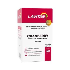 Suplemento Alimentar Cranberry 500mg Com 30 Cápsulas Lavitan