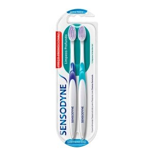 Kit Escova De Dente Limpeza Profunda Extra Macia Com 2 Unidades Sensodyne