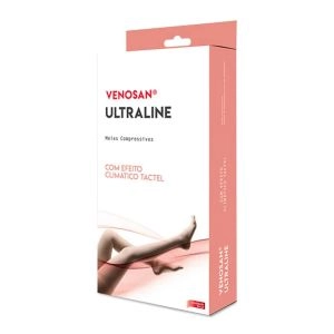 Meia Calça Gestante Ultraline 4000 20-30mmhg Atm Xg Pé Aberto Bege Venosan