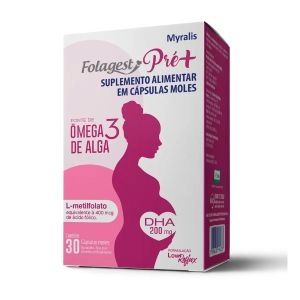Suplemento Alimentar Folagest Pré Mais Com 30 Cápsulas Moles Myralis