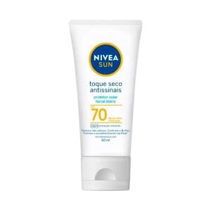 Protetor Solar Facial Toque Seco Antissinais Fps70 Com 40ml Nivea Sun