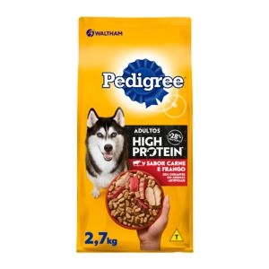 Ração Seca High Protein Cães Adultos Sabor Carne E Frango Com 2,7kg Pedigree