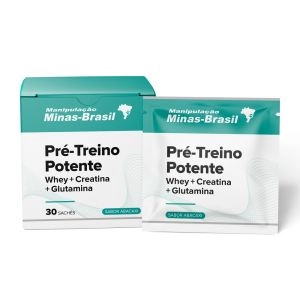 Pré-Treino Potente Whey + Creatina + Glutamina 30 Sachês Abacaxi