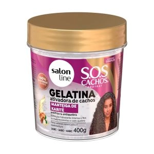 Gelatina SOS Cachos Manteiga de Karité Com 400g Salon Line