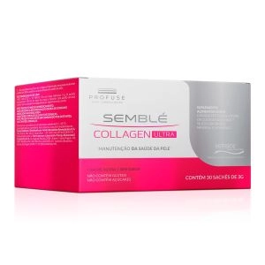 Colágeno Semblé Collagen Ultra Com 30 Sachês De 3g Cada Sem Sabor Profuse