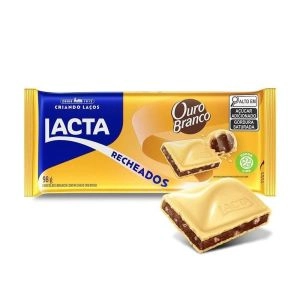 Chocolate Branco Com Recheio Ouro Branco 98g Lacta