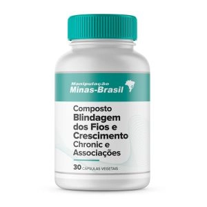 Composto Blindagem Dos Fios e Crescimento Com Chronic e Associações 30 Cápsulas Vegetal