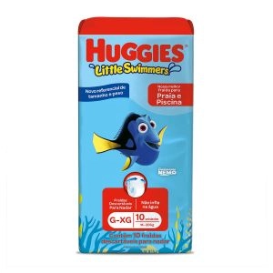 Fralda Descartável Little Swimmers Para Praia E Piscina Tamanho G/XG Com 10 Unidades Huggies