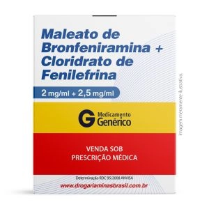 Maleato de Bronfeniramina 2mg/mL e Cloridrato de Fenilefrina 2,5mg/mL Uso Oral Com 20ml Genérico Neo Química