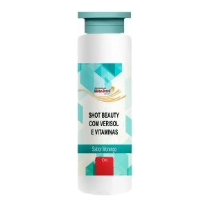 Shot Beauty Com Verisol  e Vitaminas Sabor Morango Com 30 Flaconetes