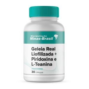 Geleia Real Liofilizada Com Piridoxina e L-Teanina Com 30 Cápsulas