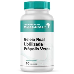 Geleia Real Liofilizada 200Mg Com Própolis Verde Com 60 Cápsulas