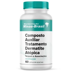 Composto Auxiliar Tratamento Dermatite Atópica Com Terasen e Associações Com 60 Cápsulas Vegetal