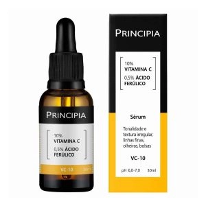 Sérum Anti-idade Vitamina C 10% E 0,5% Ácido Ferúlico Vc-10 Principia 30ml