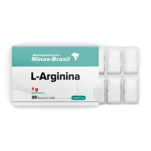L Arginina 1G Com 30 Balas de Goma Sabor Uva