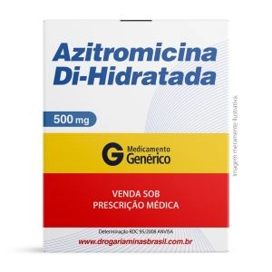 Azitromicina Di-Hidratada 500mg Com 5 Comprimidos Genérico Ems
