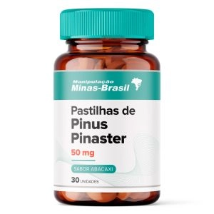 Pastilhas de Pinus Pinaster 50mg 30 Unidades Sabor Abacaxi