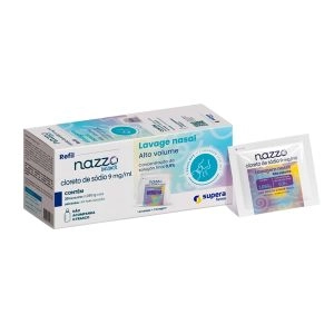 Refil Nazzo Alto Volume Infantil 0,9% Pó Para Solução Nasal Com 30 Envelopes Supera Farma