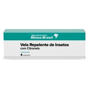 Vela Repelente de Insetos Com Citronela Com 4 Unidades