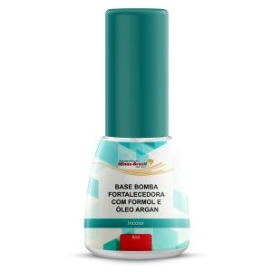 Base Bomba Fortalecedora de Unha Com Formol 1% Com Óleo Argan 1% Incolor Com 8Ml