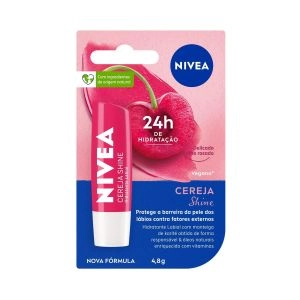 Hidratante Labial Nivea Cereja Shine Com 4,8g