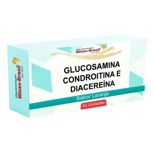 Bala de Goma Glucosamina + Condroitina + Diacereína Sabor Laranja 45 Unidades